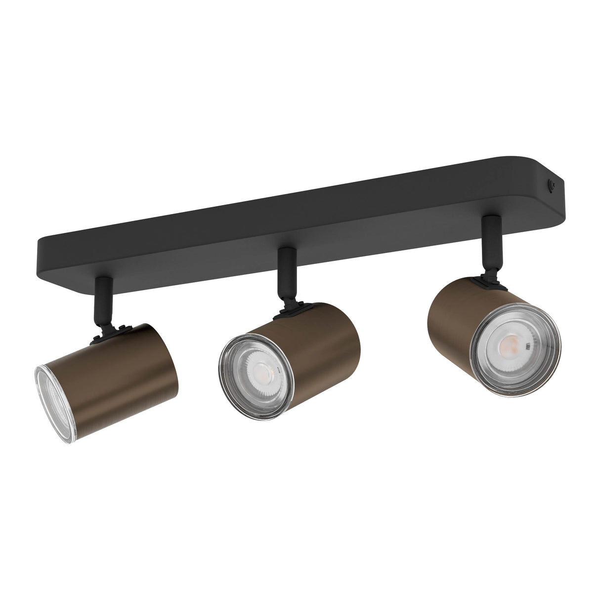 Eglo EU Consuma 1 LED Triple Bathroom Spotlight Black & Bronze Steel