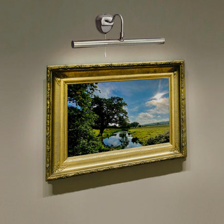 Searchlight Electric Malaga Picture Light - Antique Brass Metal 3008AB