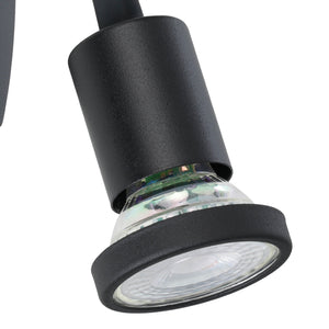 Eglo EU Parrini LED Plug-In Wall Light Adjustable Head Black Steel