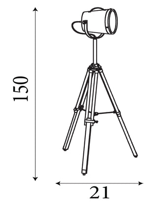 Searchlight Electric Studio Adjustable Floor Lamp Black & Chrome Shade 3013