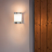 Eglo EU Cerno Exterior Curved Stainless Steel Wall Light