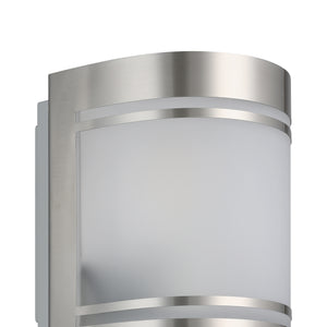 Eglo EU Cerno Exterior Curved Stainless Steel Wall Light