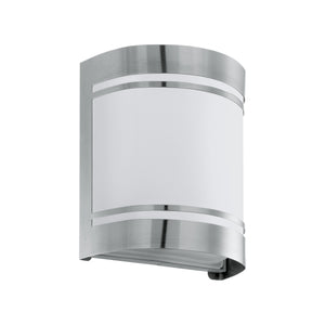 Eglo EU Cerno Exterior Curved Stainless Steel Wall Light