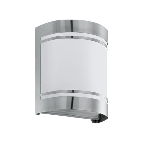 Eglo EU Cerno Exterior Curved Stainless Steel Wall Light