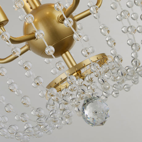 Searchlight Electric Shower 5Lt Pendant  - Gold Metal & Clear Crystal 30216-5GO