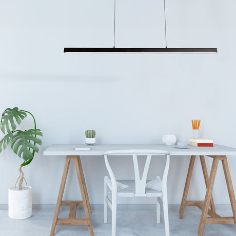 Searchlight Electric Layla Gesture Control Pendant - Black Metal & Opal Acrylic 30228BK