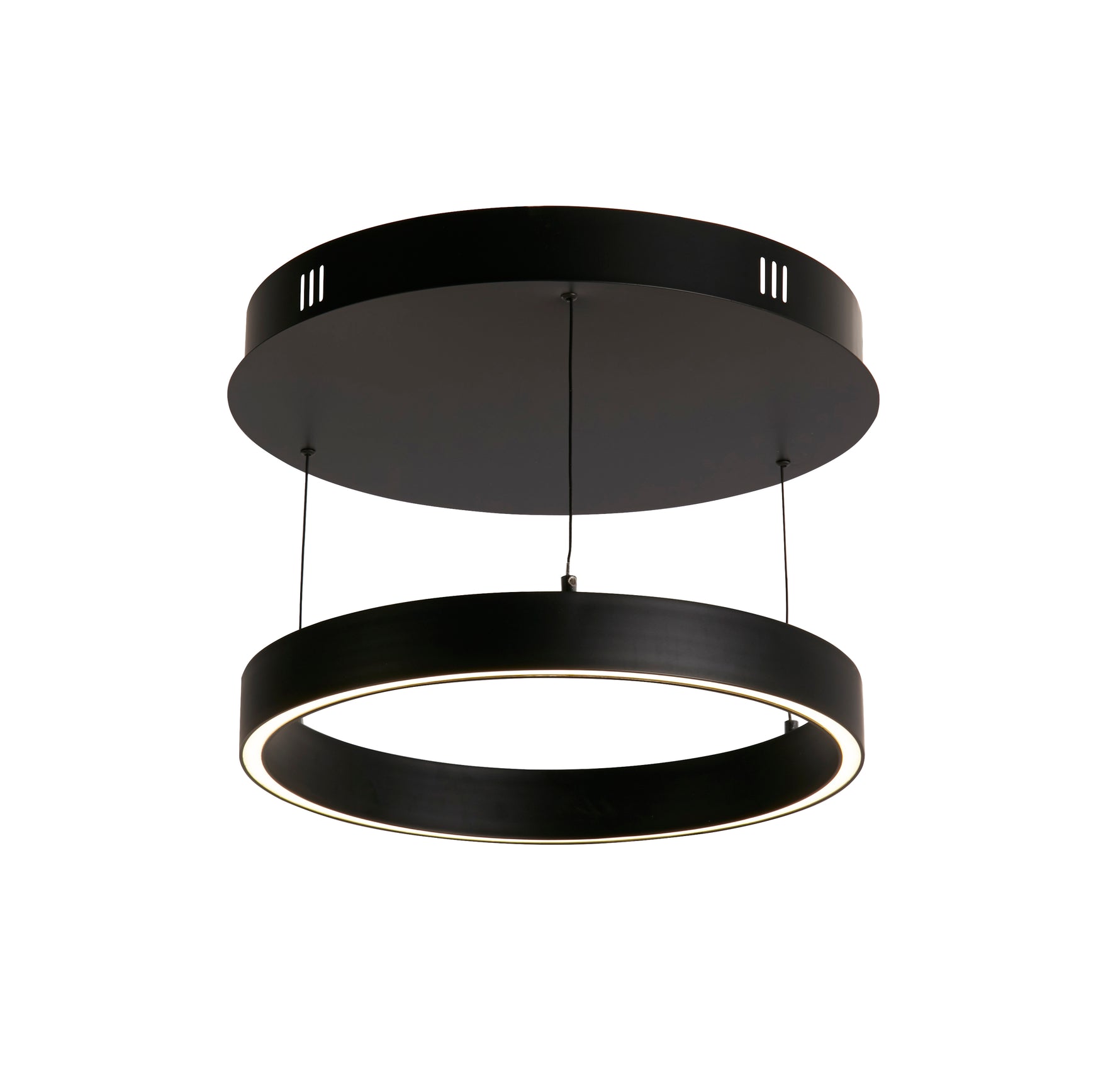 Layla Gesture Control Pendant - Black Metal & Opal Acrylic