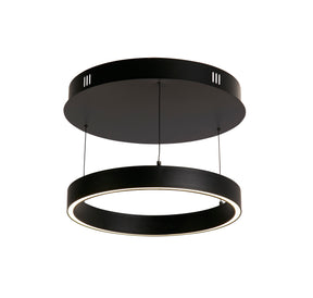 Layla Gesture Control Pendant - Black Metal & Opal Acrylic