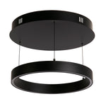 Searchlight Electric Layla Gesture Control Pendant - Black Metal & Opal Acrylic 30410BK