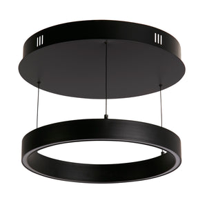 Searchlight Electric Layla Gesture Control Pendant - Black Metal & Opal Acrylic 30410BK