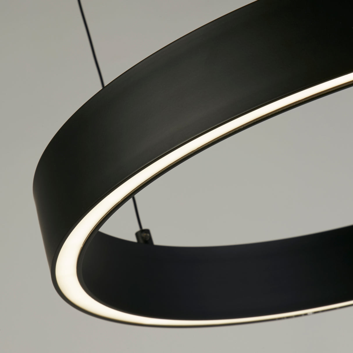 Searchlight Electric Layla Gesture Control Pendant - Black Metal & Opal Acrylic 30410BK