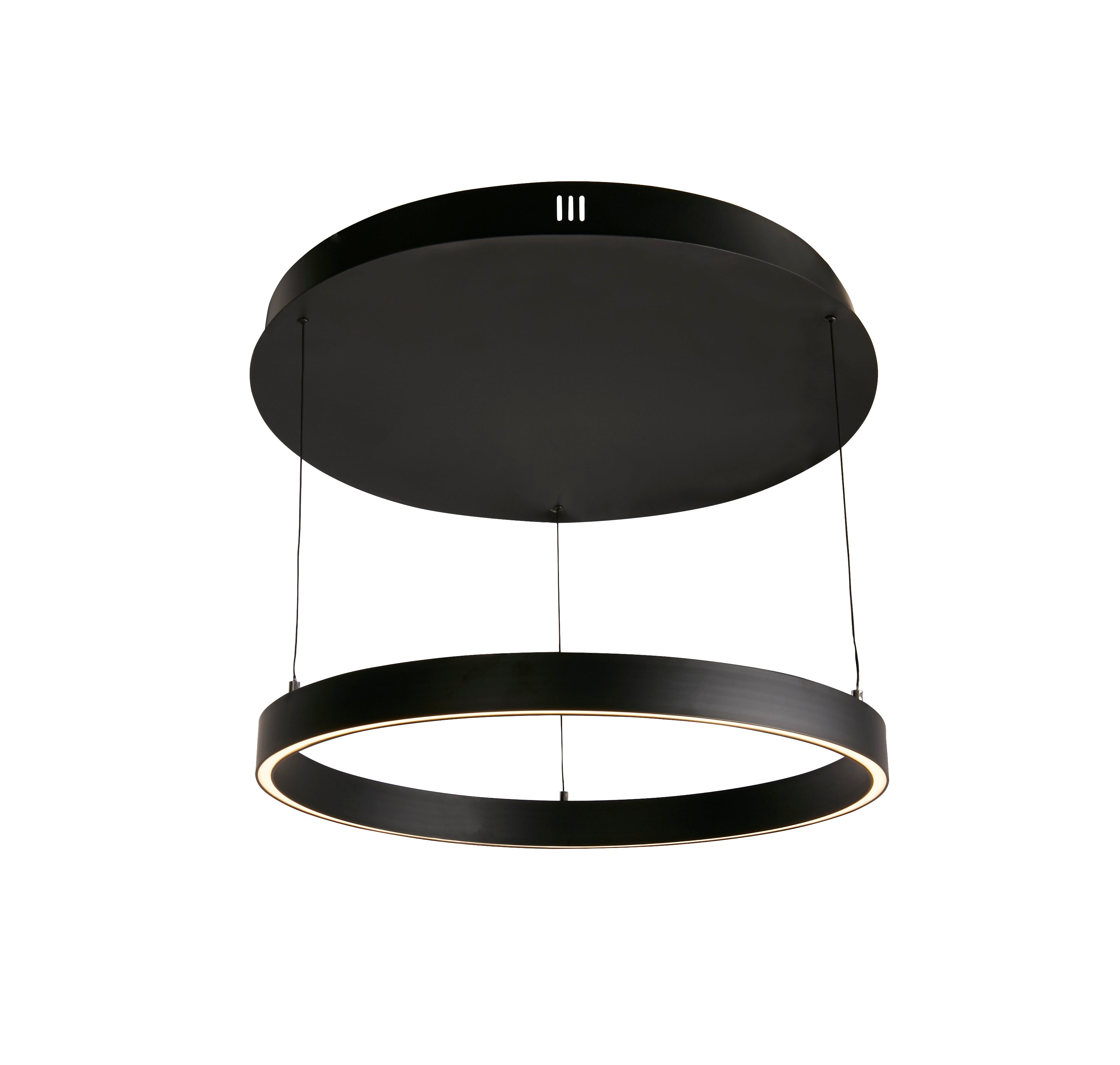 Layla Gesture Control Pendant - Black Metal & Opal Acrylic