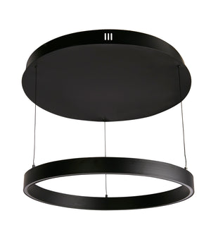Searchlight Electric Layla Gesture Control Pendant - Black Metal & Opal Acrylic 30411BK