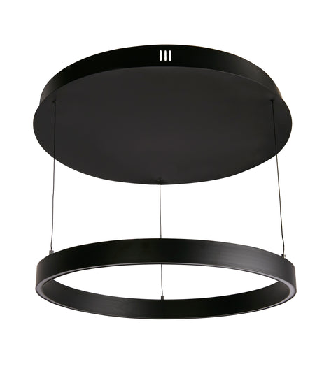 Searchlight Electric Layla Gesture Control Pendant - Black Metal & Opal Acrylic 30411BK