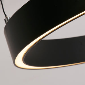 Searchlight Electric Layla Gesture Control Pendant - Black Metal & Opal Acrylic 30411BK