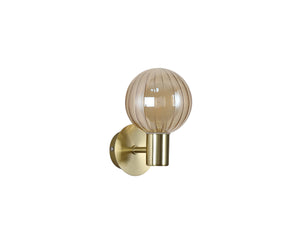 Searchlight Electric Luminsphere 1Lt Wall Light, Brass with Champagne Glass IP44 30506GO