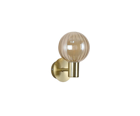 Searchlight Electric Luminsphere 1Lt Wall Light, Brass with Champagne Glass IP44 30506GO