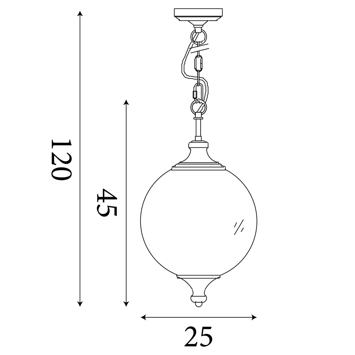 Searchlight Electric Vulcan Pendant  - Antique Brass Metal & Opal Glass 3051AB