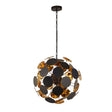 Discus 4Lt Pendant  - Black Metal, Black & Gold PC Discs