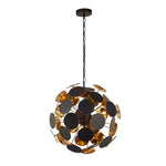 Discus 4Lt Pendant  - Black Metal, Black & Gold PC Discs