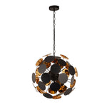 Searchlight Electric Discus 4Lt Pendant  - Black Metal, Black & Gold PC Discs 3074-4BG