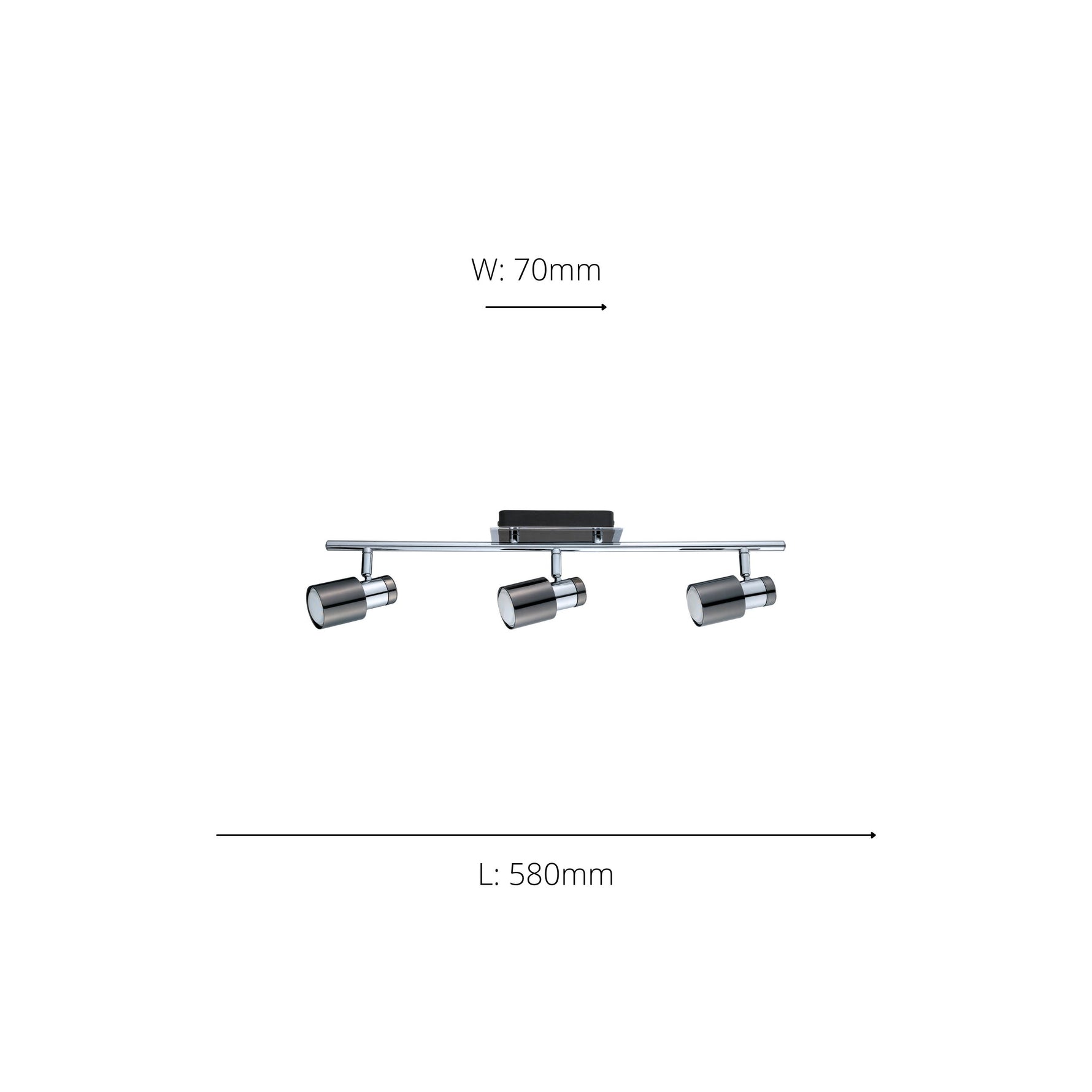 Eglo EU Davida 1 Steel Nickel Nero LED 3-Light Ceiling Spotlight product image - Endon Lighting from First Light Direct with great prices and fast UK delivery