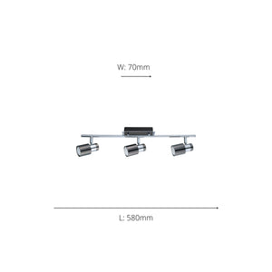 Eglo EU Davida 1 Steel Nickel Nero LED 3-Light Ceiling Spotlight