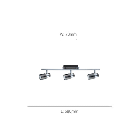 Eglo EU Davida 1 Steel Nickel Nero LED 3-Light Ceiling Spotlight