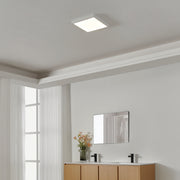 Eglo EU FUEVA?5 Bathroom LED Ceiling Light – White Steel, Square, 4000?K White Light, Indoor Lighting