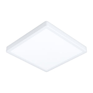 Eglo EU FUEVA?5 Bathroom LED Ceiling Light – White Steel, Square, 4000?K White Light, Indoor Lighting