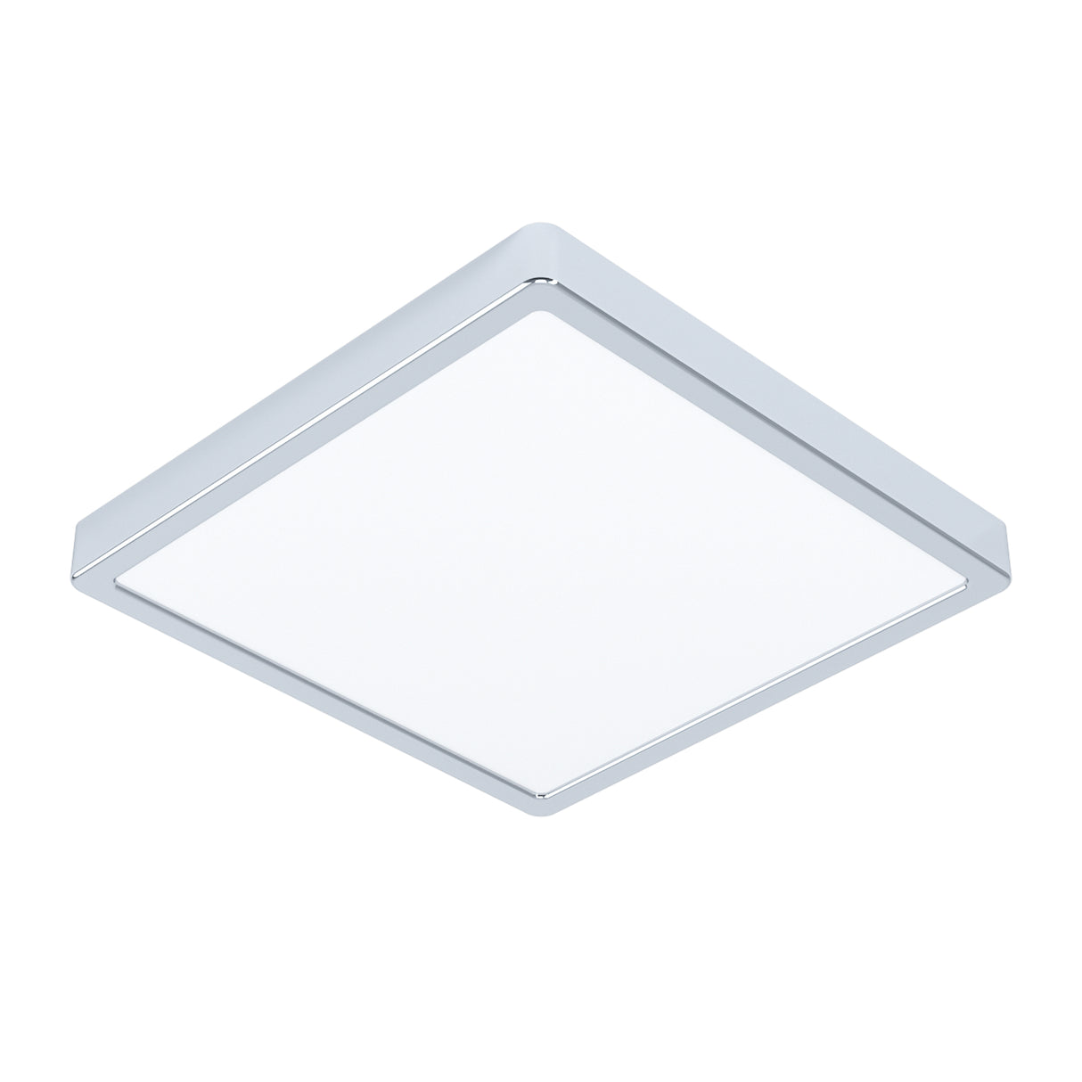 Eglo EU FUEVA?5 Bathroom LED Ceiling Light – Chrome Steel, Square, 4000?K White Light, Indoor Lighting