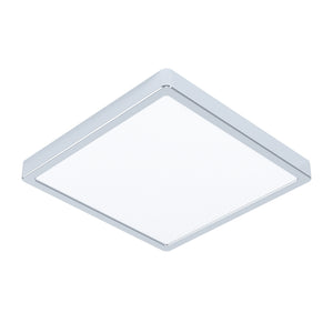 Eglo EU FUEVA?5 Bathroom LED Ceiling Light – Chrome Steel, Square, 4000?K White Light, Indoor Lighting