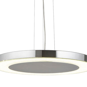 Searchlight Electric Lexi Pendant - Chrome Metal & Crushed Ice Effect Glass 3090-50CC