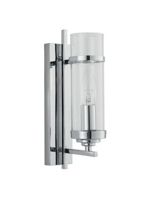 Searchlight Electric Milo  Wall Light  - Chrome Metal & Glass 3091-1CC