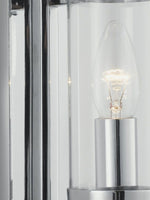 Searchlight Electric Milo  Wall Light  - Chrome Metal & Glass 3091-1CC
