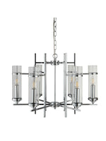 Searchlight Electric Milo  6Lt Pendant - Chrome Metal & Glass 3096-6CC