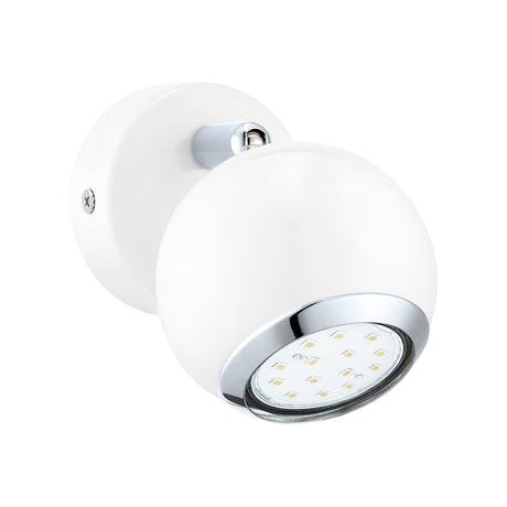 Eglo EU Bimeda LED White/Chrome Steel Single Spotlight