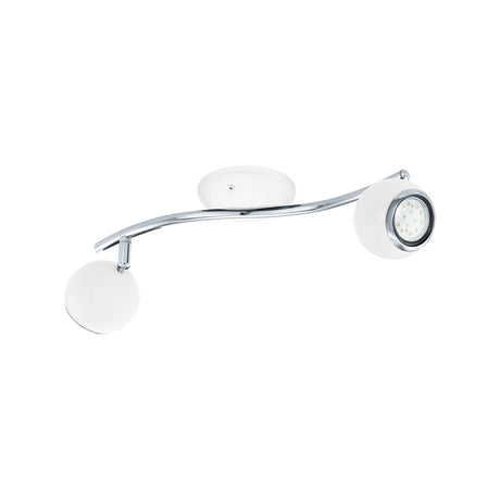 Eglo EU Bimeda LED White/Chrome Steel 2-Light Spotlight