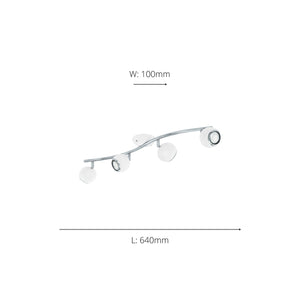 Eglo EU Bimeda LED White/Chrome Steel 4-Light Spotlight