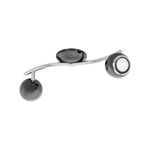 Eglo EU Bimeda LED Nickel-Nero/Chrome Steel 2-Light Spotlight
