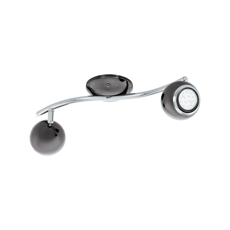 Eglo EU Bimeda LED Nickel-Nero/Chrome Steel 2-Light Spotlight