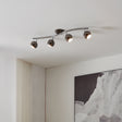 Eglo EU Bimeda LED Nickel-Nero/Chrome Steel 4-Light Spotlight