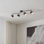 Eglo EU Bimeda LED Nickel-Nero/Chrome Steel 4-Light Spotlight product image - Endon Lighting from First Light Direct with great prices and fast UK delivery