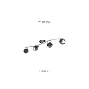 Eglo EU Bimeda LED Nickel-Nero/Chrome Steel 4-Light Spotlight