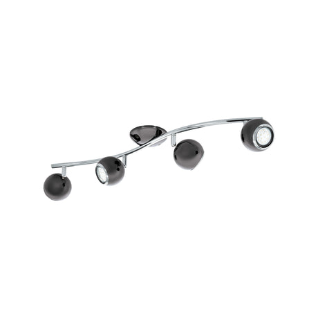 Eglo EU Bimeda LED Nickel-Nero/Chrome Steel 4-Light Spotlight