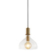 Margarita Pendant - Brass Metal & Clear Glass