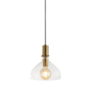 Margarita Pendant - Brass Metal & Clear Glass