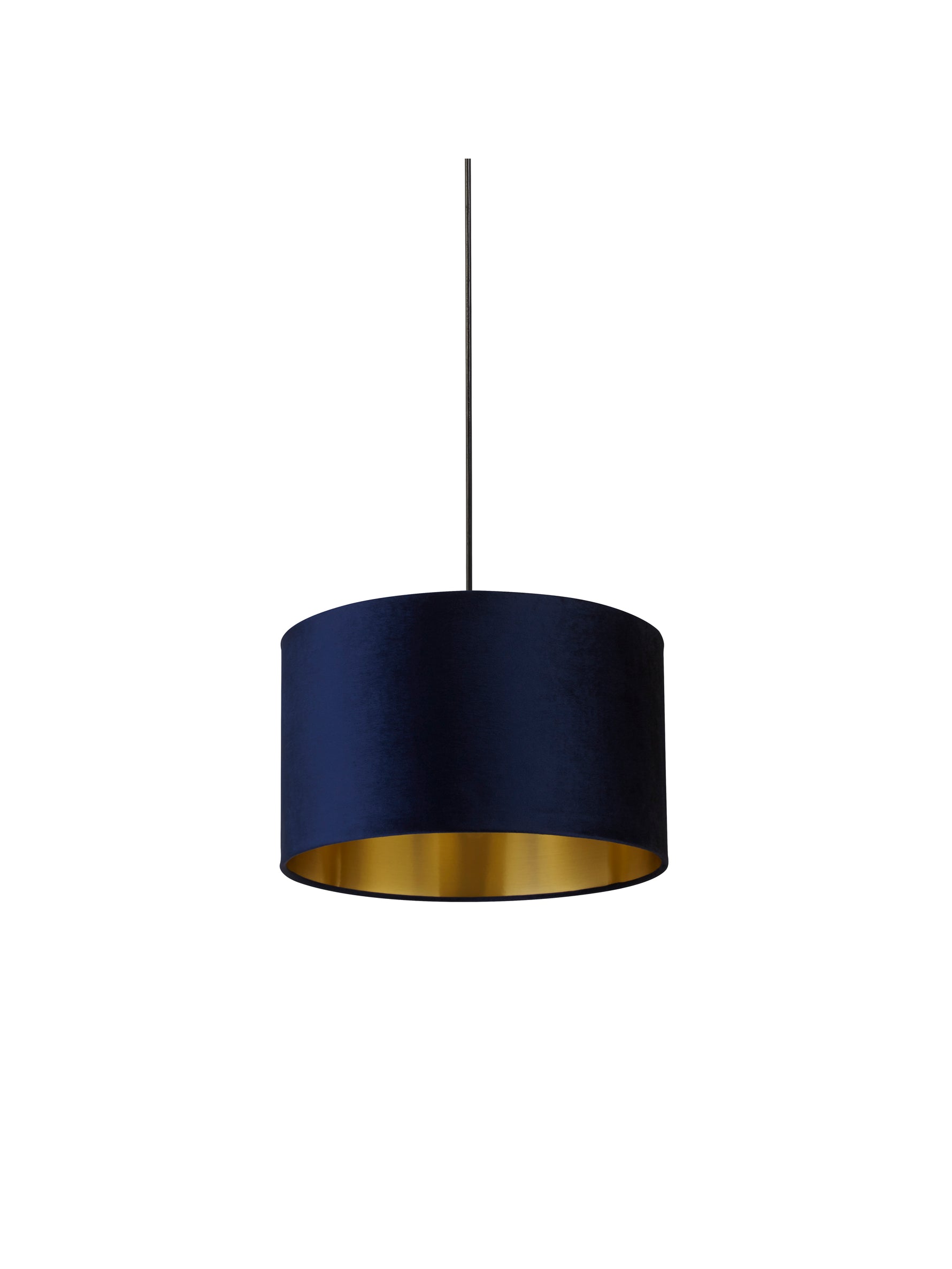 Searchlight Electric Navy Velvet Shade with Gold Inner Dia.40cm 31040AZ
