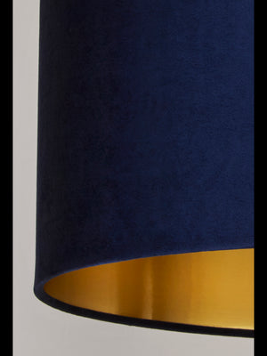 Searchlight Electric Navy Velvet Shade with Gold Inner Dia.40cm 31040AZ