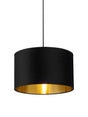 Drum Shade - Black Velvet with Gold Inner Dia.40cm